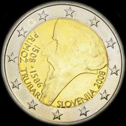 Slovénie 2008 - 500 ans de Primož Trubar - 2 euro commémorative