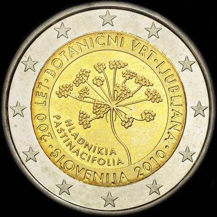 Slov�nie 2010 - 200 ans du Jardin Botanique de Ljubljana - 2 euro comm�morative