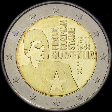 Slovénie 2011 - 100 ans de Franc Rozman-Stane - 2 euro commémorative