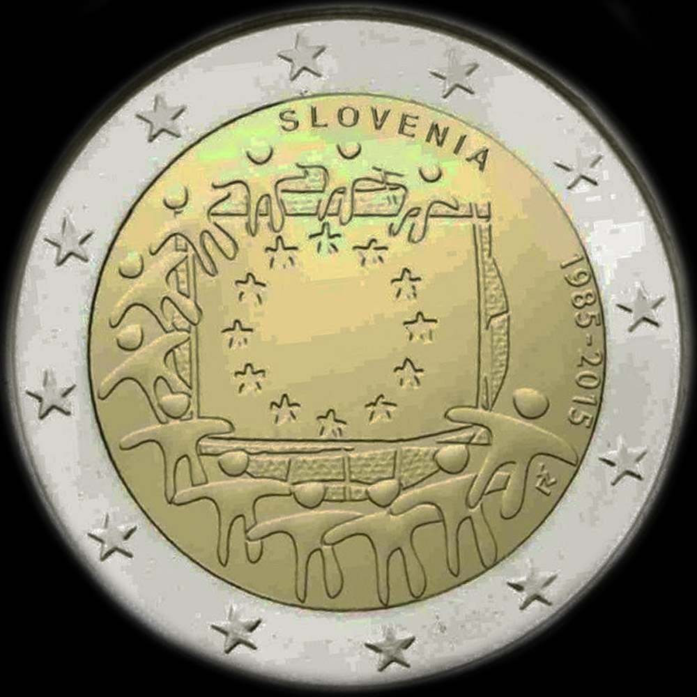 Slovnie 2015 - 30 ans du Drapeau de l'UE - 2 euro commmorative