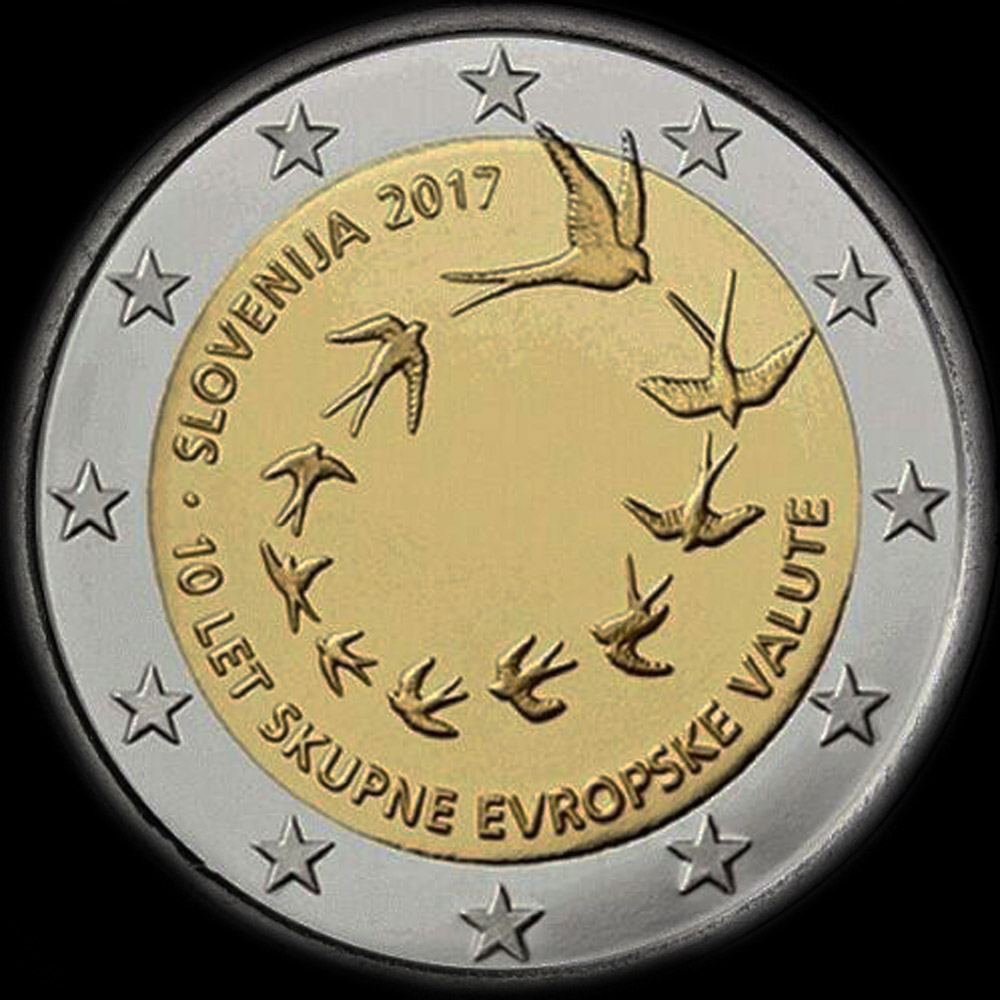 Slov�nie 2017 - 10 ans de l'introduction de l'euro en Slov�nie - 2 euro comm�morative