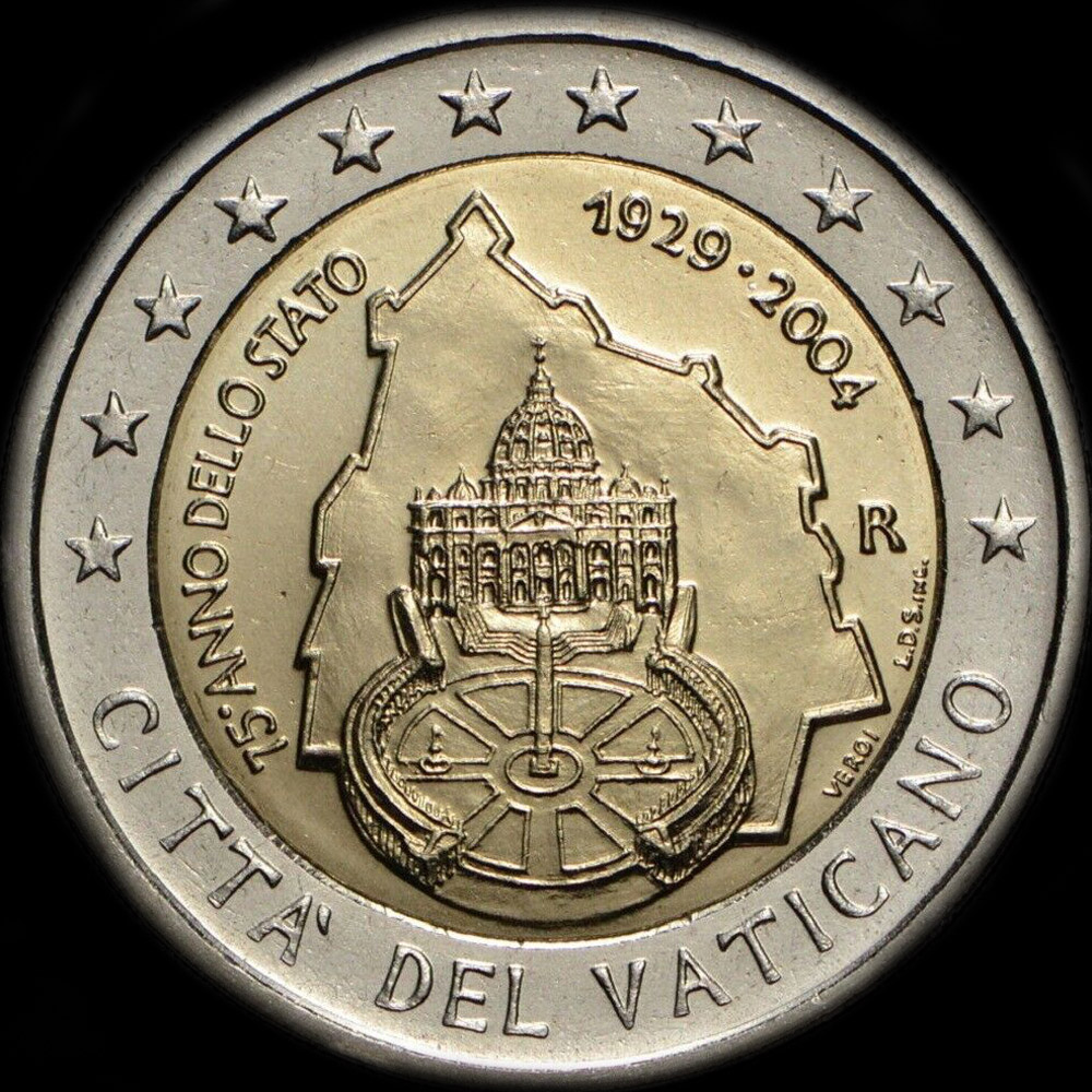 Vatican 2004 - 75 ans de l'Etat de la Cit� du Vatican - 2 euro comm�morative