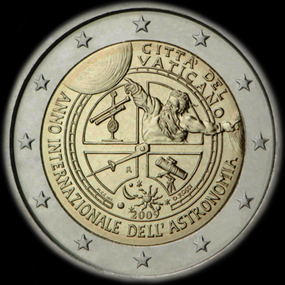 Vatican 2009 - Ann�e Internationale de l'Astronomie - 2 euro comm�morative