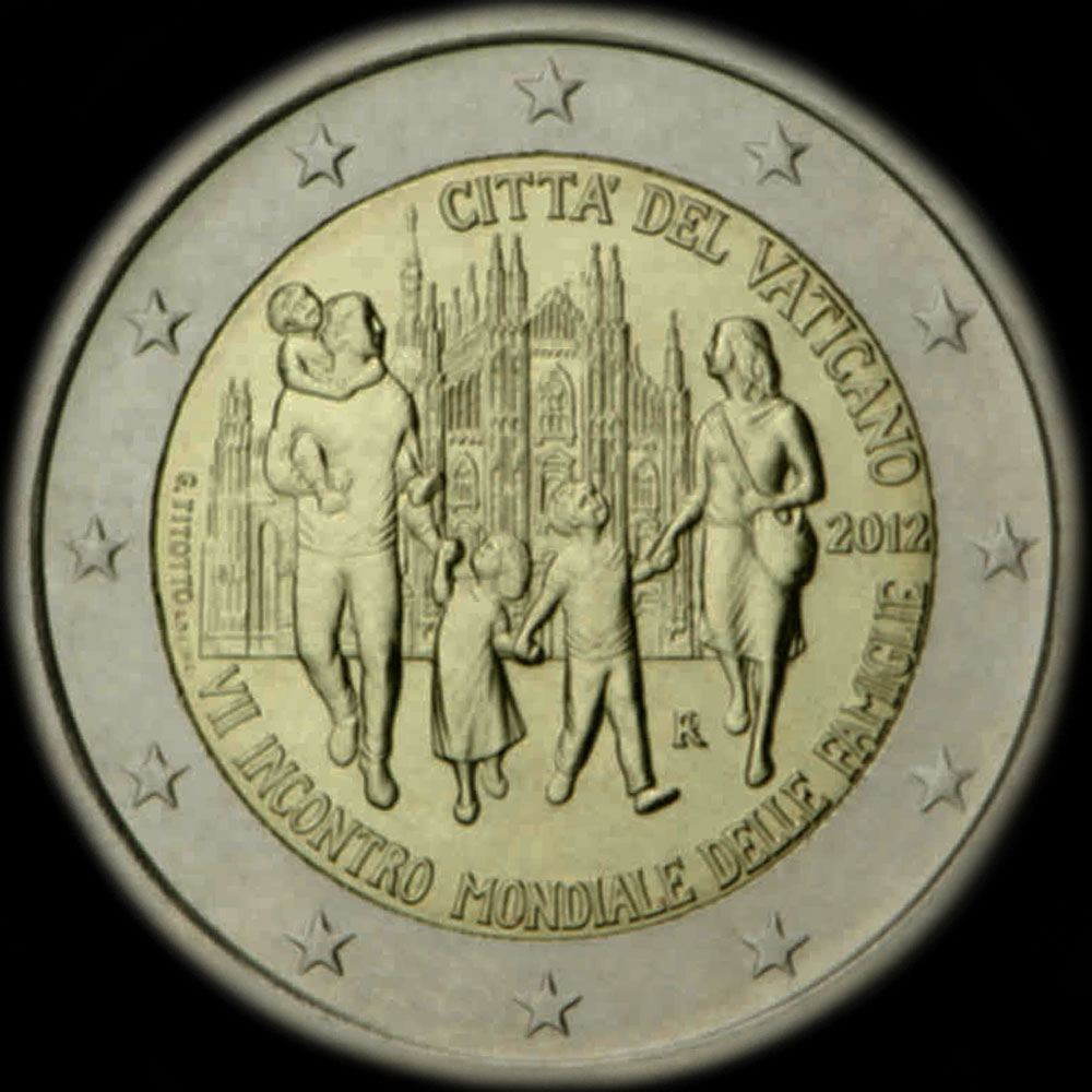 Vatican 2012 - Rencontre Mondiale des Familles � Milan - 2 euro comm�morative