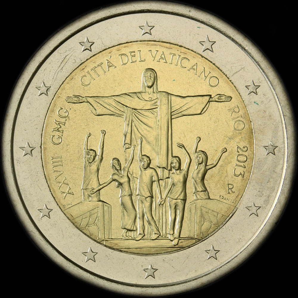 Vatican 2013 - Journ�es Mondiales de la Jeunesse � Rio de Janeiro - 2 euro comm�morative