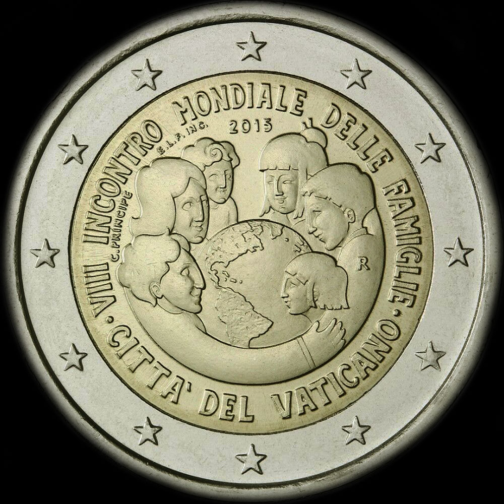 Vatican 2015 - Rencontre Mondiale des Familles � Philadelphie - 2 euro comm�morative