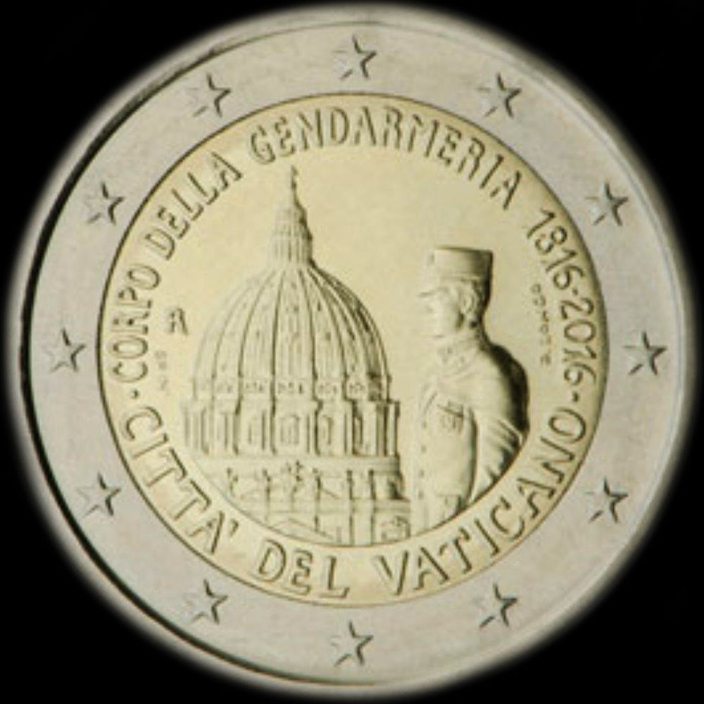 Vatican 2016 - 200 ans du Corps de la Gendarmerie Vaticane - 2 euro commmorative