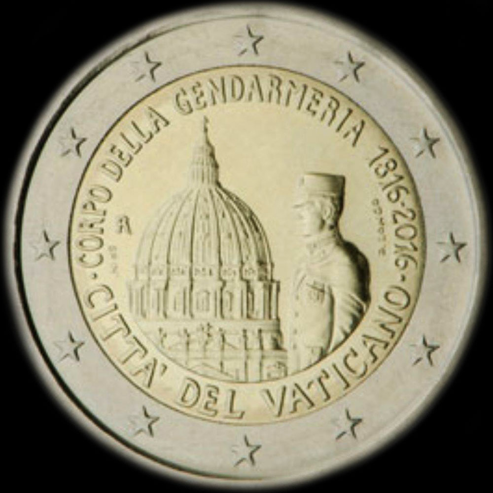 Vatican 2016 - 200 ans du Corps de la Gendarmerie Vaticane - 2 euro comm�morative