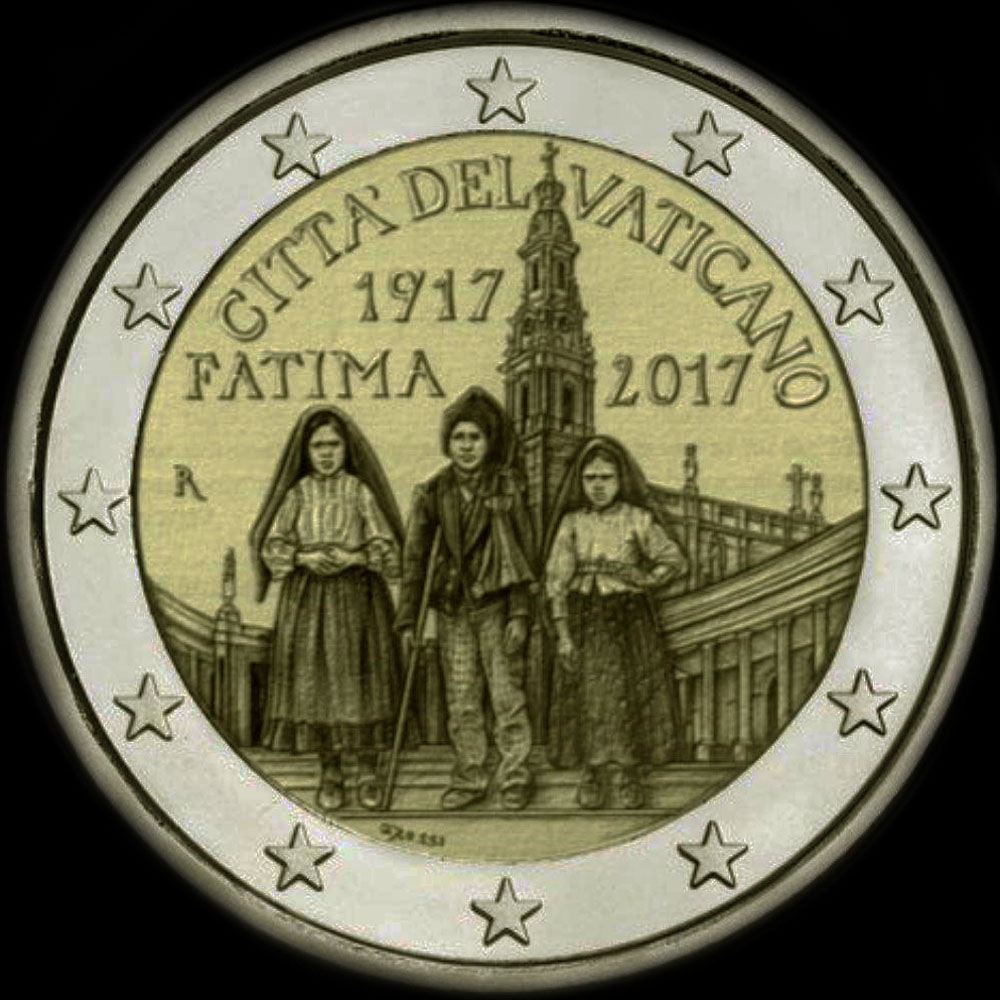Vatican 2017 - 100 ans de l'Apparition de Marie � Fatima - 2 euro comm�morative