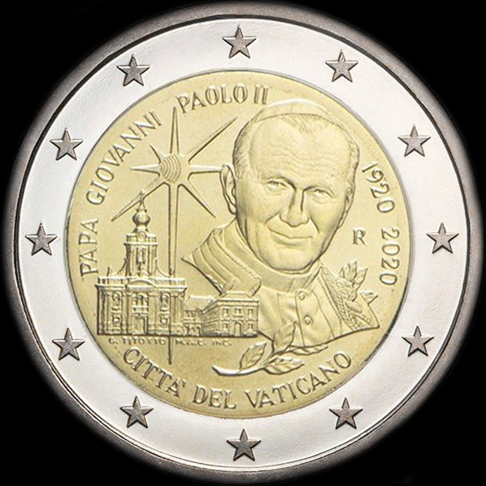 Vatican 2020 - 100 ans de la naissance de Jean-Paul II - 2 euro commmorative