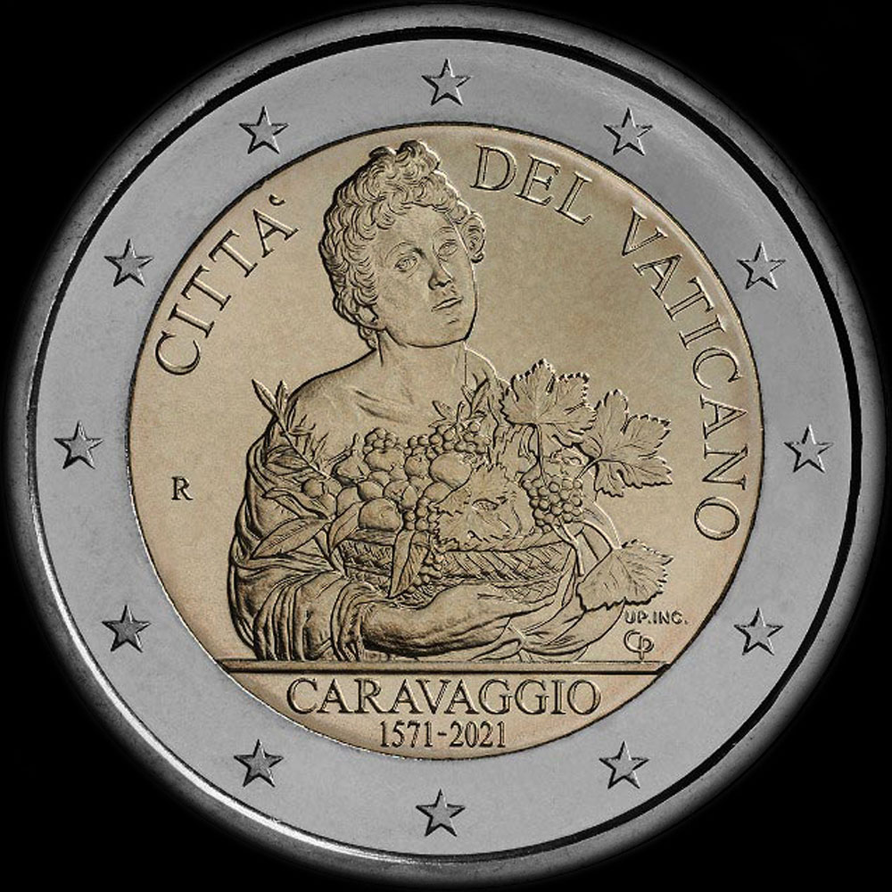 Vatican 2021 - 450 ans de la naissance du Caravage - 2 euro comm�morative