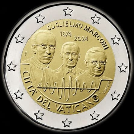 Vatican 2024 - 150 ans de la naissance de Guglielmo Marconi - 2 euro comm�morative