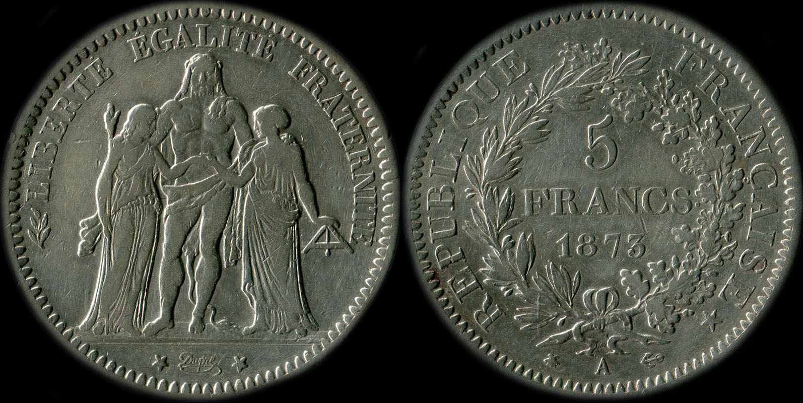 Pi�ce de 5 francs Hercule 1873A