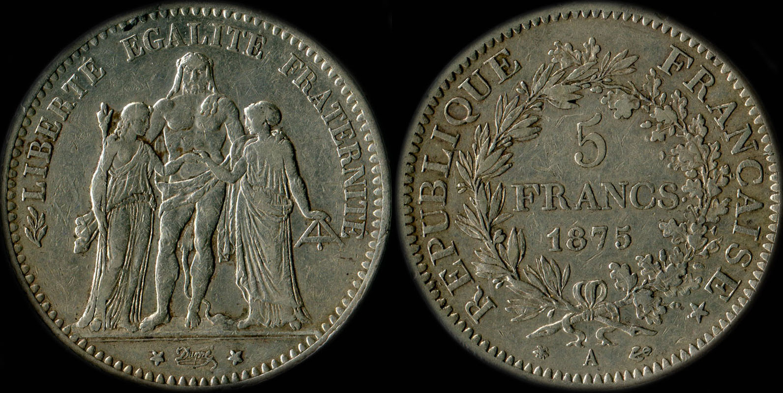 Pi�ce de 5 francs Hercule 1875A