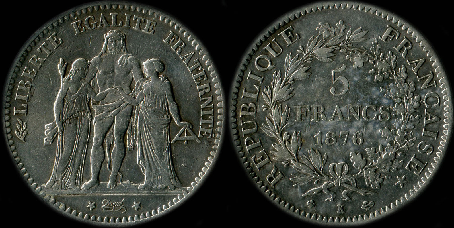Pi�ce de 5 francs Hercule 1876K