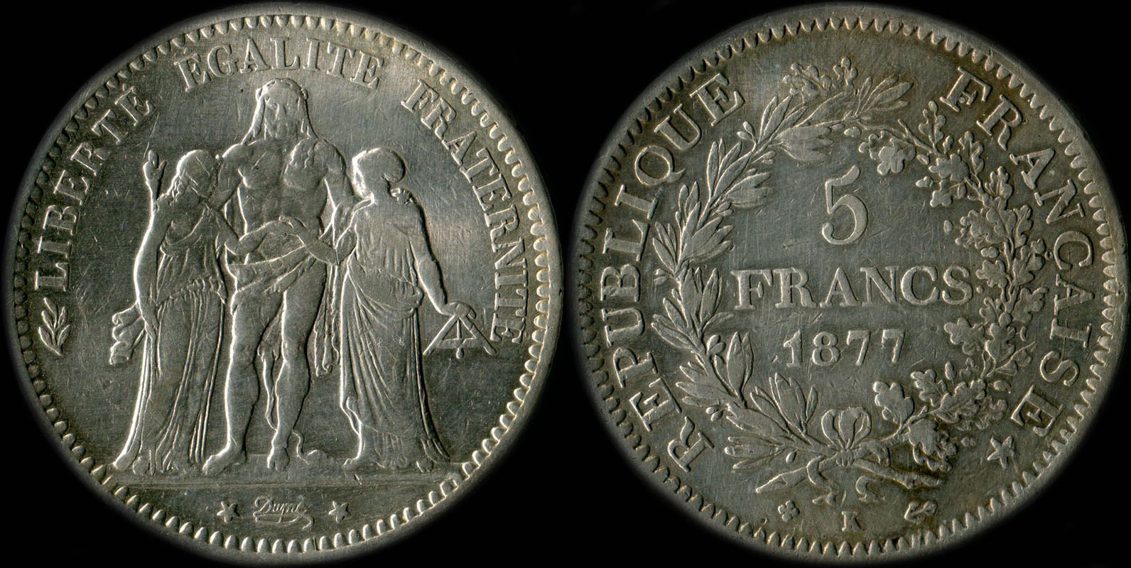 Pi�ce de 5 francs Hercule 1877K