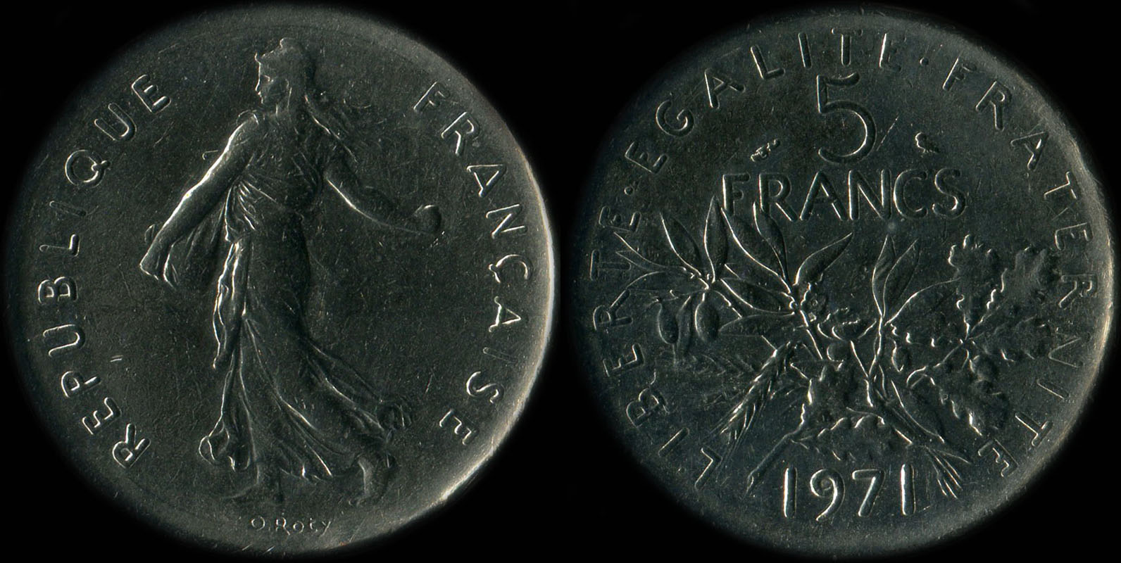 Pièce de 5 francs 1971 Semeuse cupro-nickel