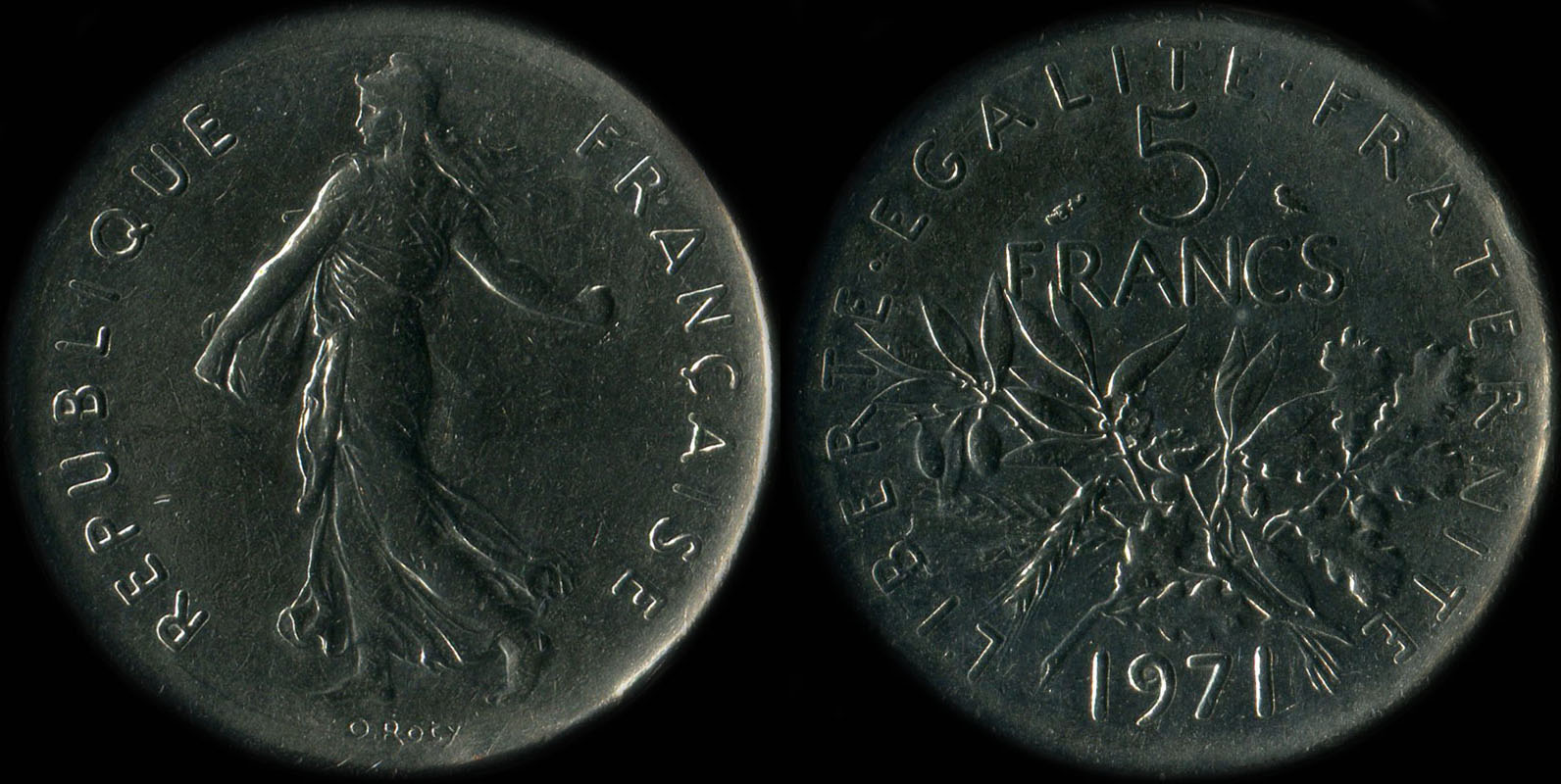 Pi�ce de 5 francs 1971 Semeuse cupro-nickel