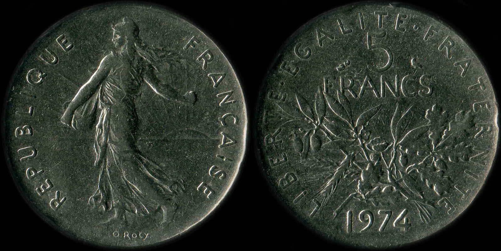 Pièce de 5 francs 1974 Semeuse cupro-nickel