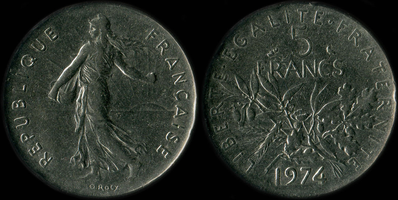 Pi�ce de 5 francs 1974 Semeuse cupro-nickel