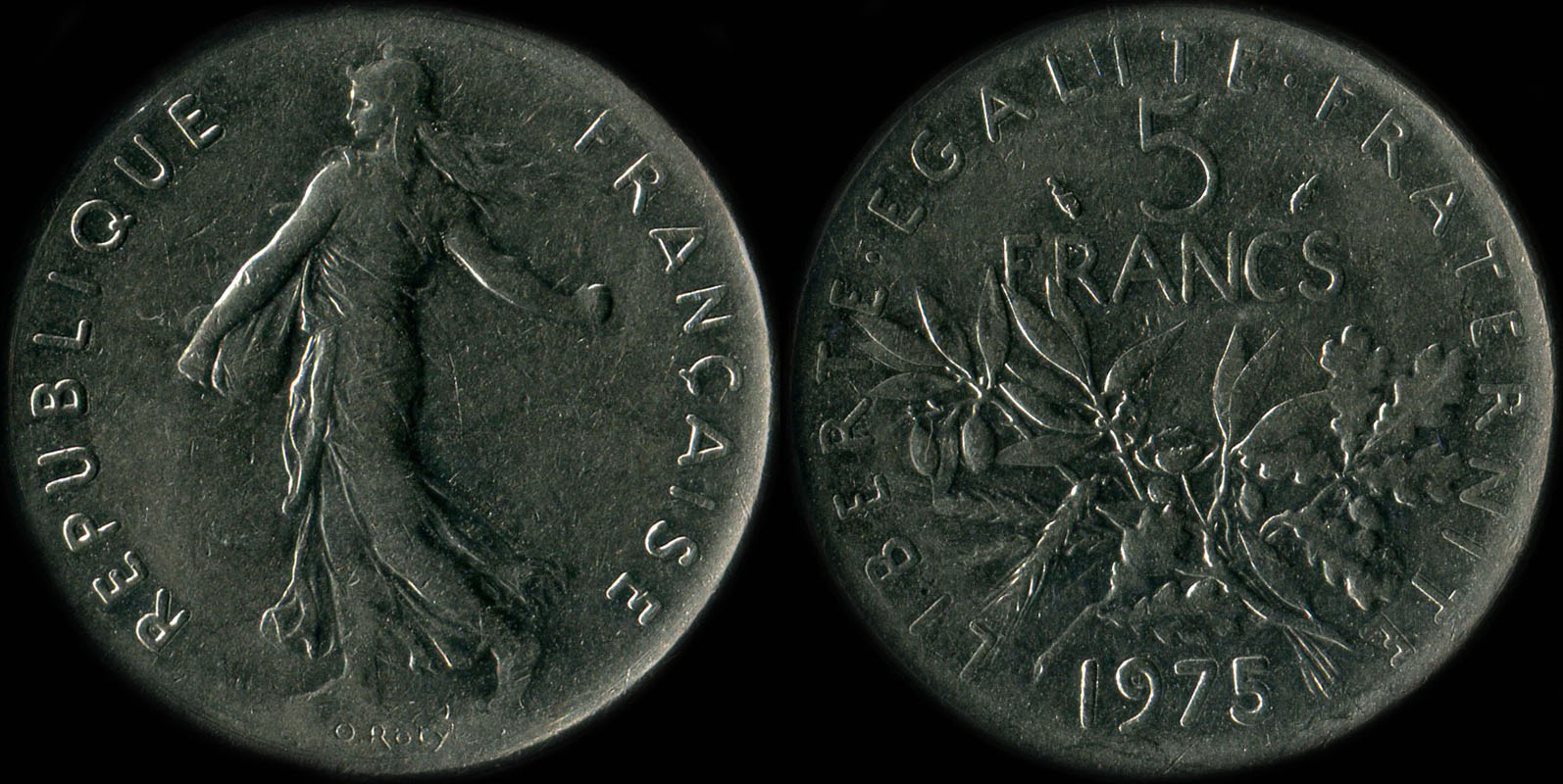 Pi�ce de 5 francs 1975 Semeuse cupro-nickel