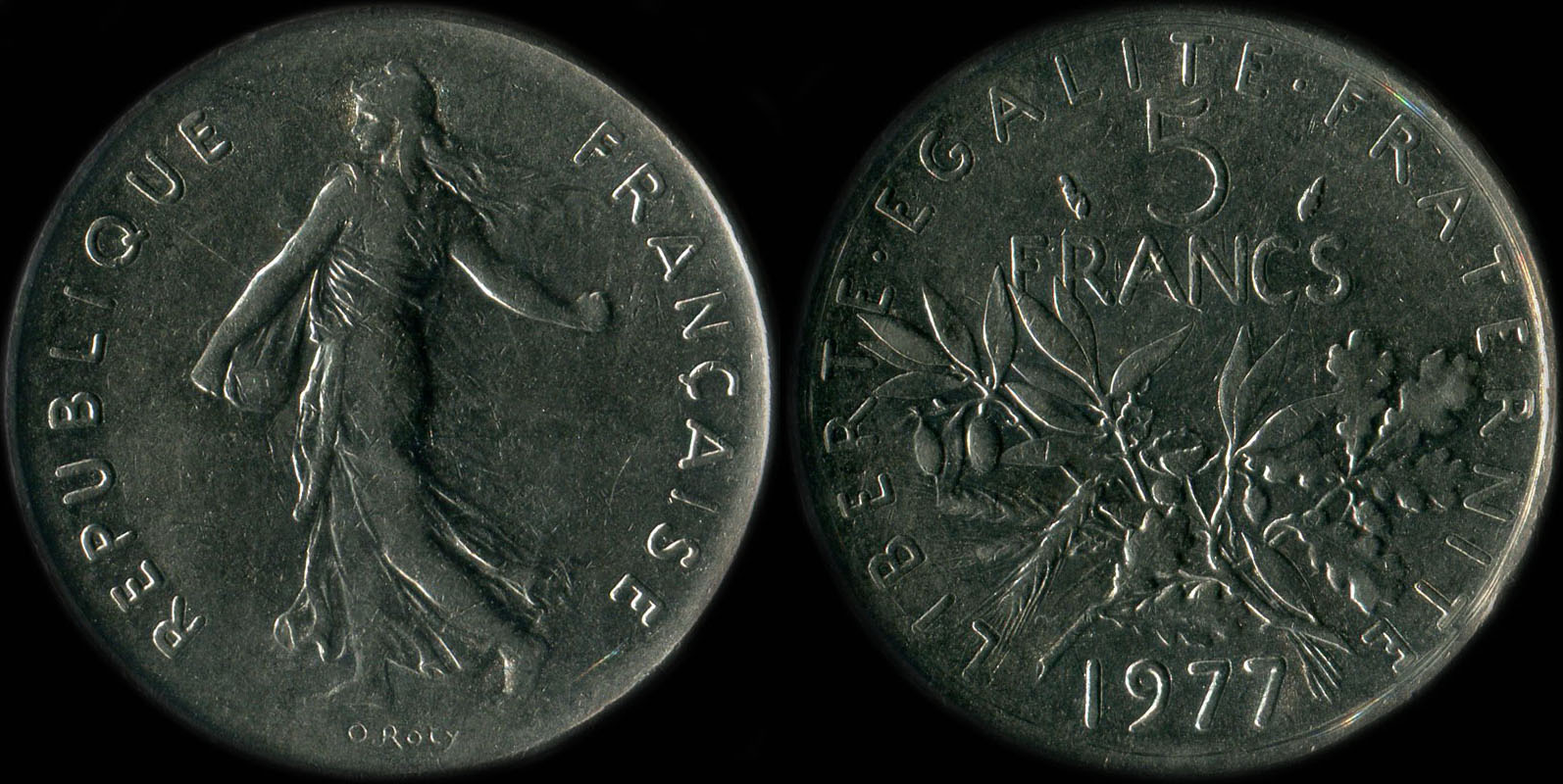 Pièce de 5 francs 1977 Semeuse cupro-nickel