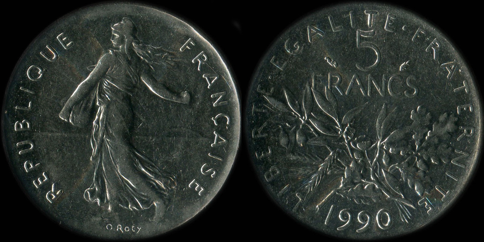 Pi�ce de 5 francs 1990 Semeuse cupro-nickel