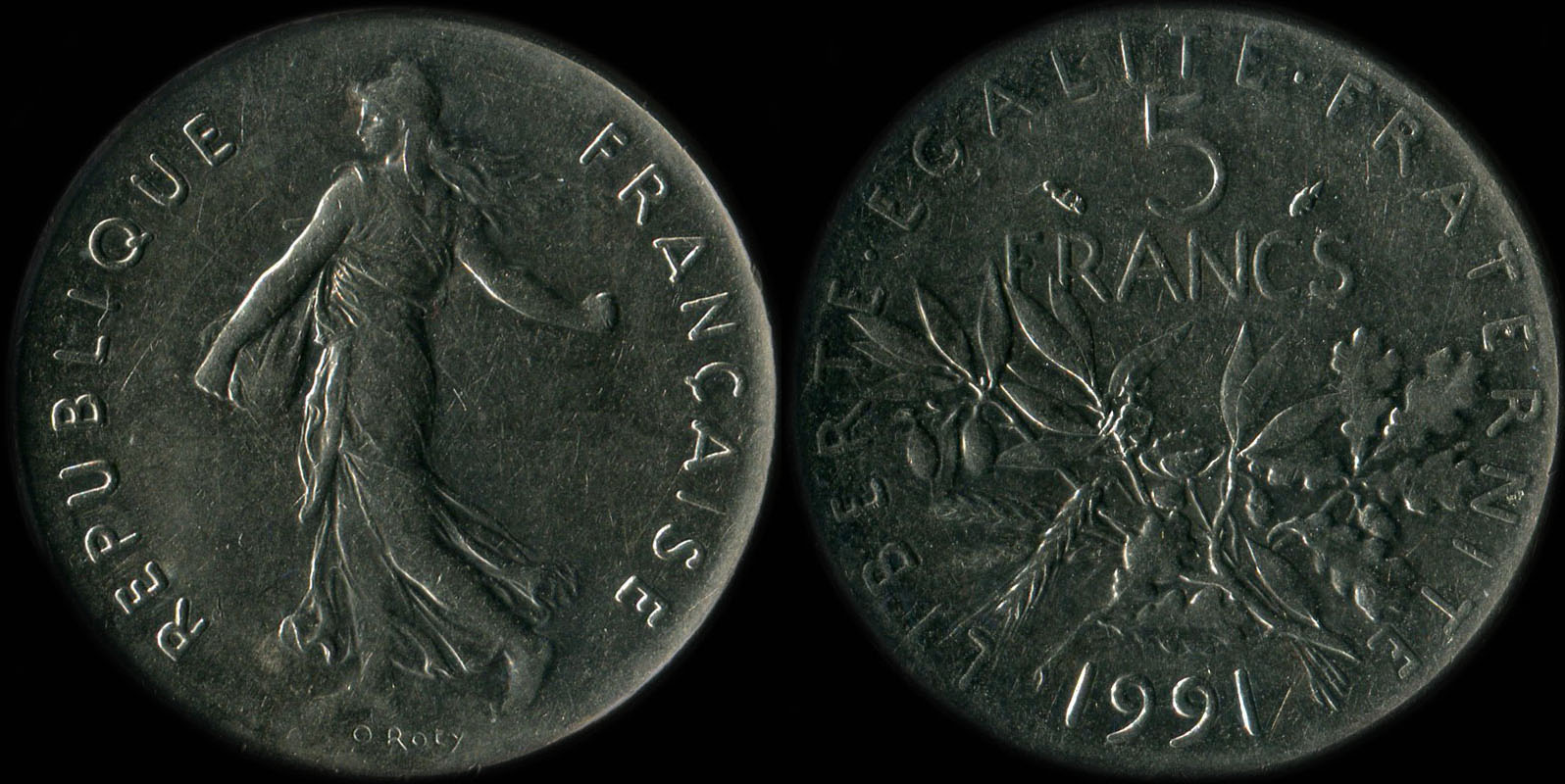 Pièce de 5 francs 1991 Semeuse cupro-nickel
