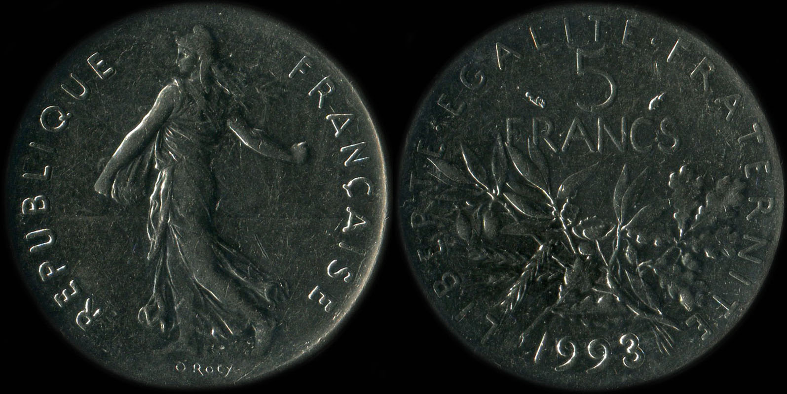 Pièce de 5 francs 1993 Semeuse cupro-nickel