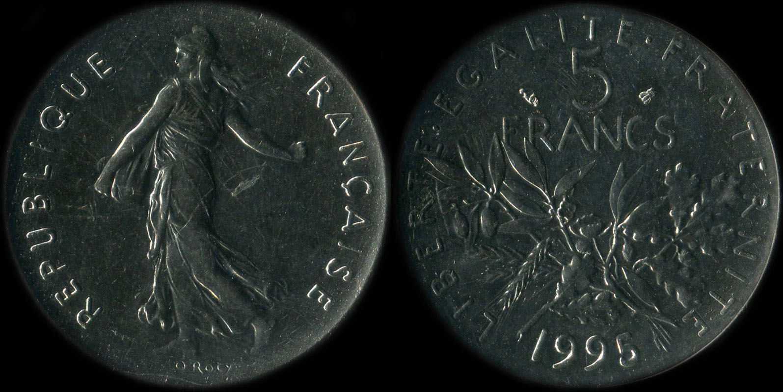 Pi�ce de 5 francs 1995 Semeuse cupro-nickel