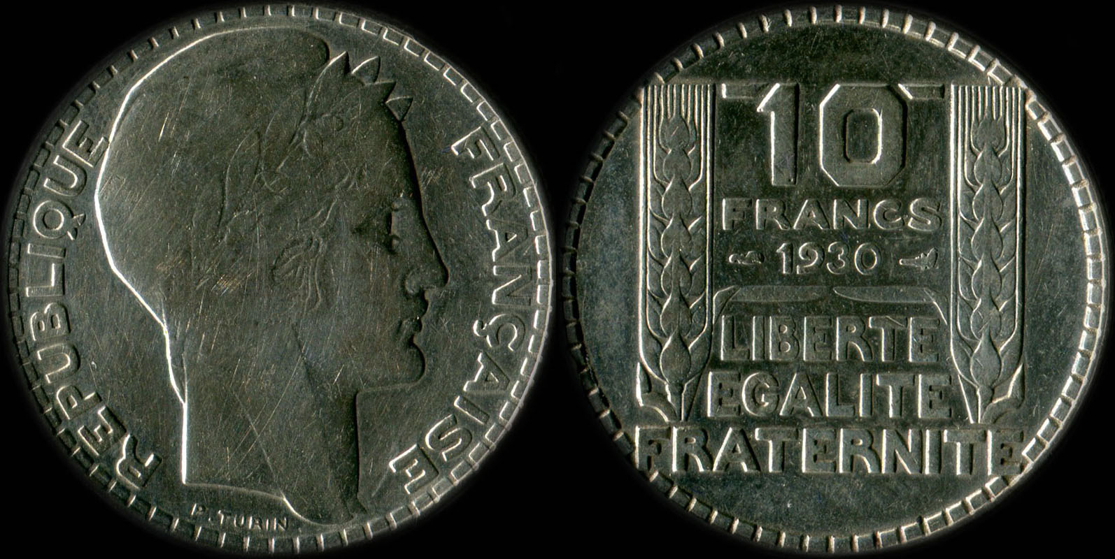 Pi�ce de 10 francs Turin argent 1930