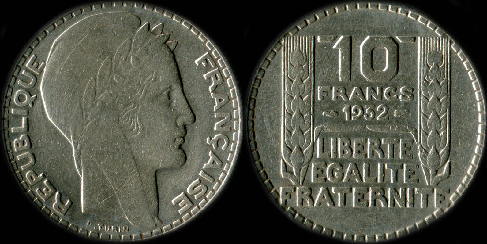 Pi�ce de 10 francs Turin argent 1932