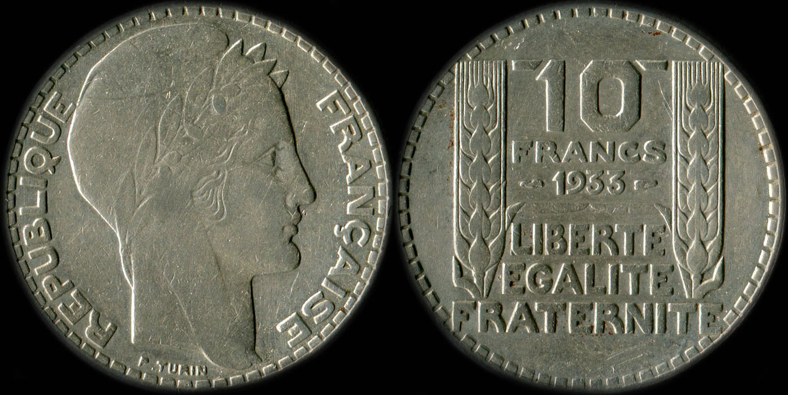Pi�ce de 10 francs Turin argent 1933