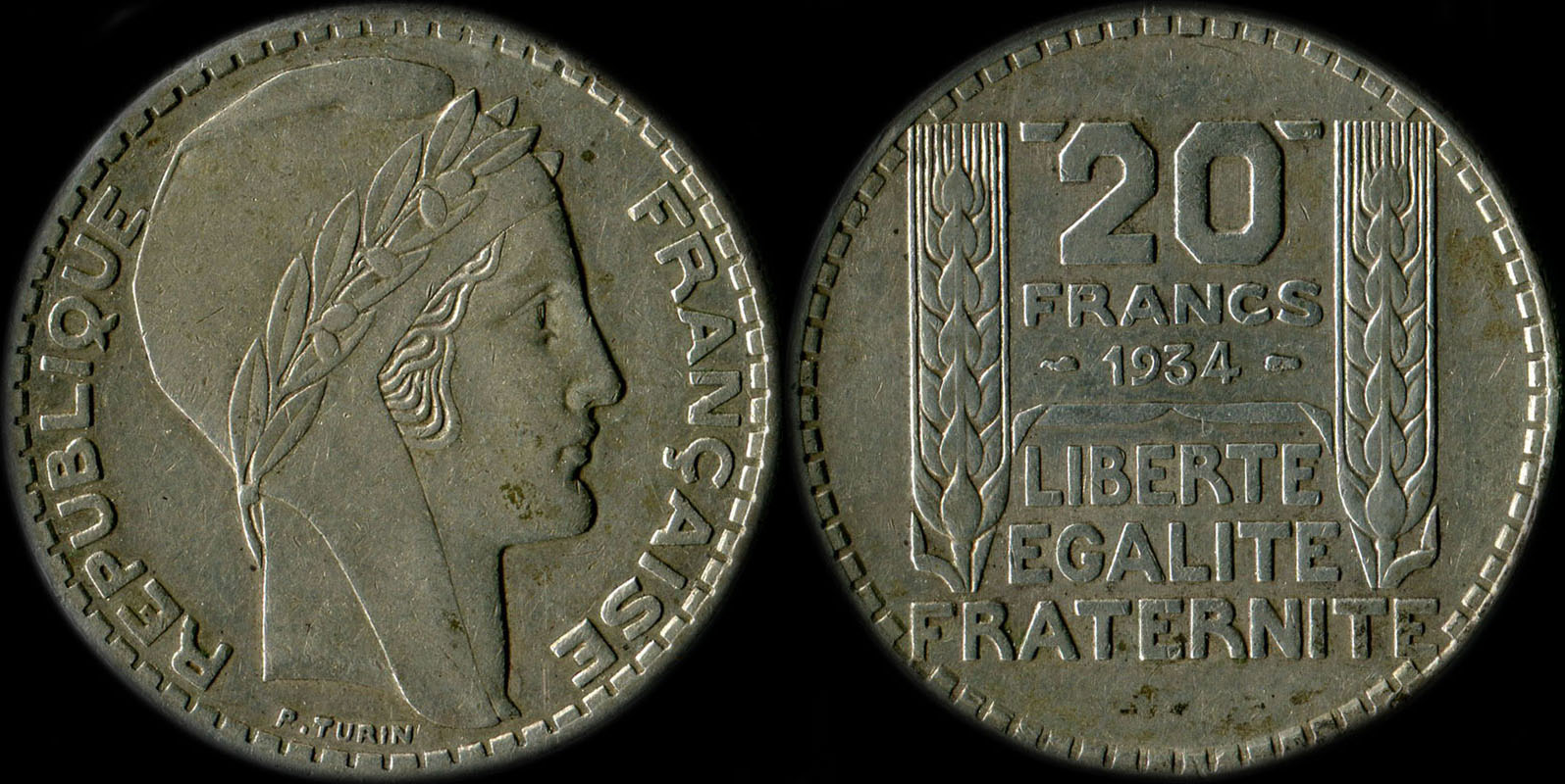 Pi�ce de 20 francs Turin 1934
