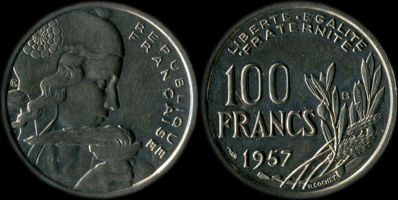 Pi�ce de 100 francs Cochet 1957B - Beaumont-le-Roger