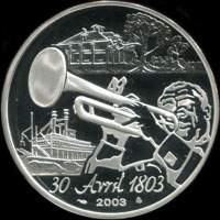 Pi�ce de 1 � euro 2003 - Bicentenaire de la Cession de la Louisiane aux Etats-Unis - revers