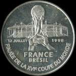 Pi�ce de 5 francs 1998 - Finale de la XVIe Coupe du Monde - 12 juillet 1998 - France-Br�sil - avers