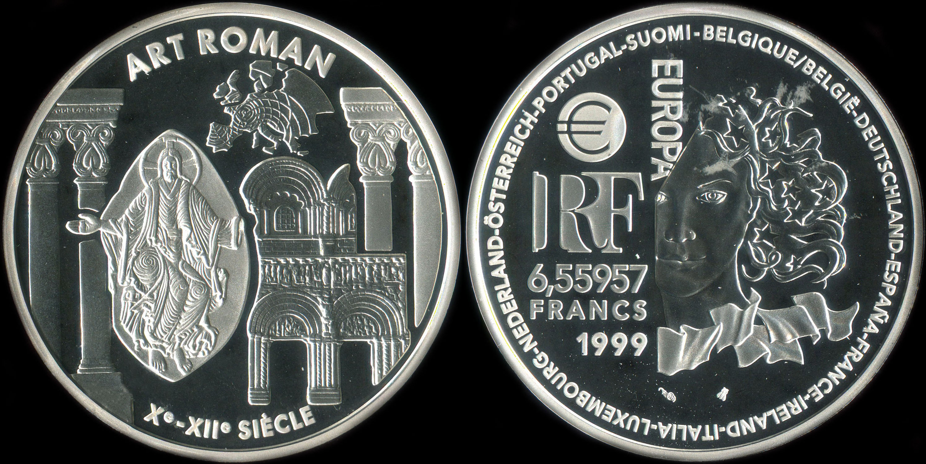 Pi�ce de 6,55957 francs 1999 - Europa - Art Roman