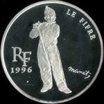 Pièce de 10 francs - 1 ½ euro - 1996 - Trésors des Musées d'Europe - Le Fifre par Edouard Manet (Musée d'Orsay à Paris) - avers