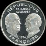 Pièce de 100 francs 1994 - La Liberté retrouvée - De Gaulle/Adenauer - avers