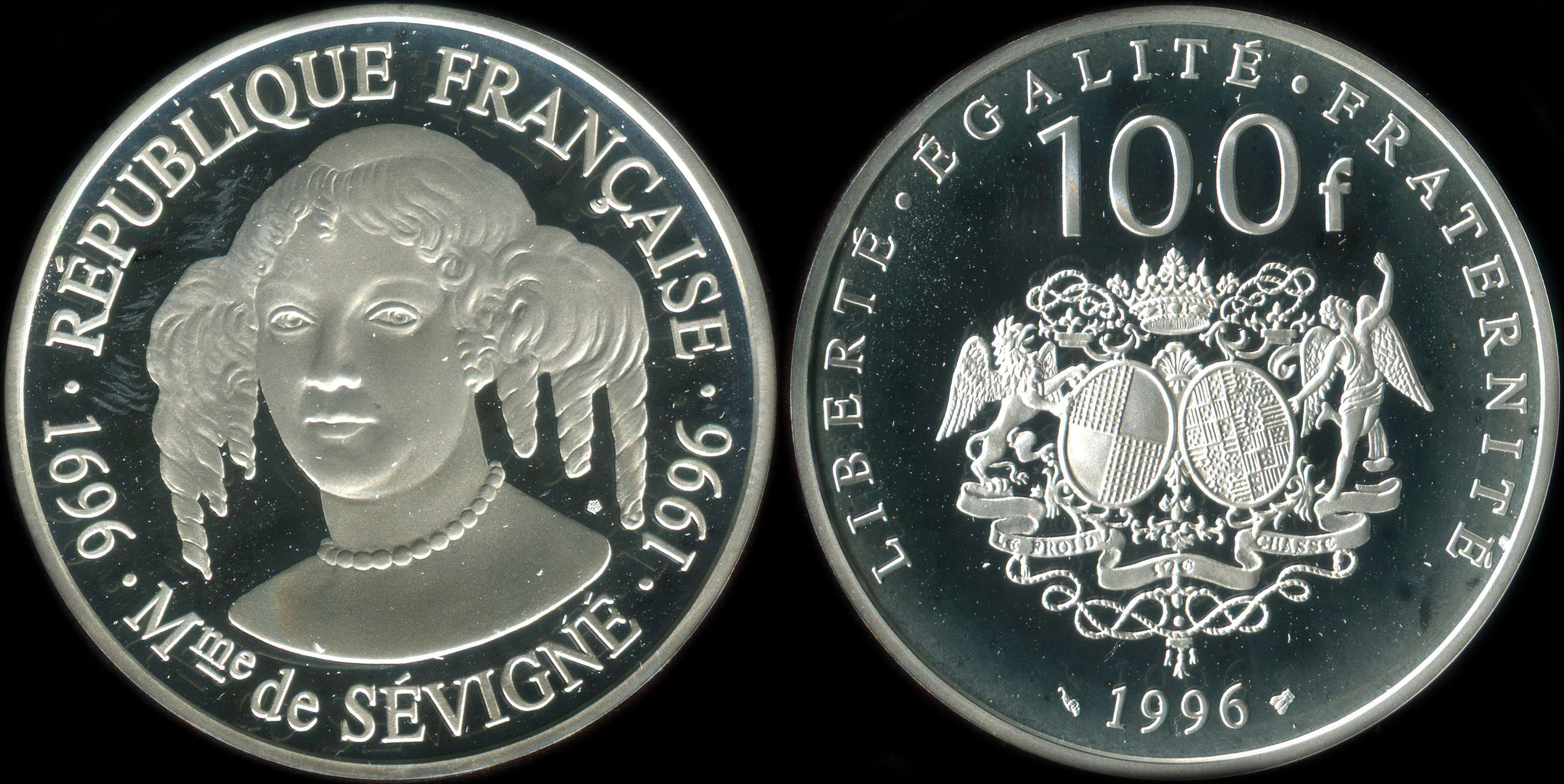 Pice de 100 francs 1996 - Personnages célèbres - Madame de Sévigné