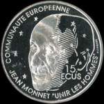 Pièce de 100 francs - 15 ecus - 1992 - Jean Monnet 1888-1979 - avers
