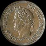 Pice de 5 centimes 1840 - Refonte des monnaies de cuivre - Louis Philippe I - Roi des franais - essai de Barre - cuivre - avers