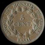 Pice de 5 centimes 1840 - Refonte des monnaies de cuivre - Louis Philippe I - Roi des franais - essai de Barre - cuivre - revers