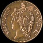 Pièce de 10 centimes 1848 - Concours de François Alard (dit Gamot) - cuivre avec revers de type A - avers