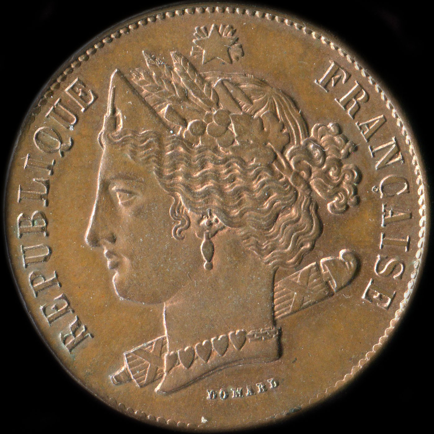 Pi�ce de 10 centimes 1848 - Concours de Domard - cuivre avec revers de type A