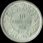 Pi�ce de 10 centimes 1848 - Concours de Farochon - etain - revers