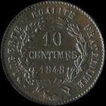 Pi�ce de 10 centimes 1848 - Concours de Magniadas - cuivre - revers