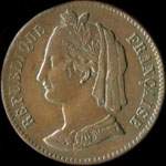 Pièce de 10 centimes 1848 - 3ème Concours de Rogat  - cuivre - avers