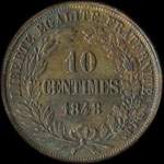 Pi�ce de 10 centimes 1848 - Hors concours de Reynaud - cuivre - revers